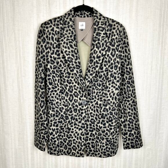 Cabi Jungle Leopard Print Soft Stretch Rayon Blazer Size 8 Style 3373 - Picture 3 of 9
